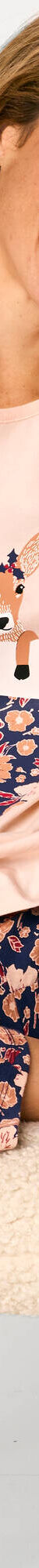 Pyjama imprimé "biche" - pochon assorti offert (pêche) Pyjama imprimé "biche" - pochon assorti offert (pêche)